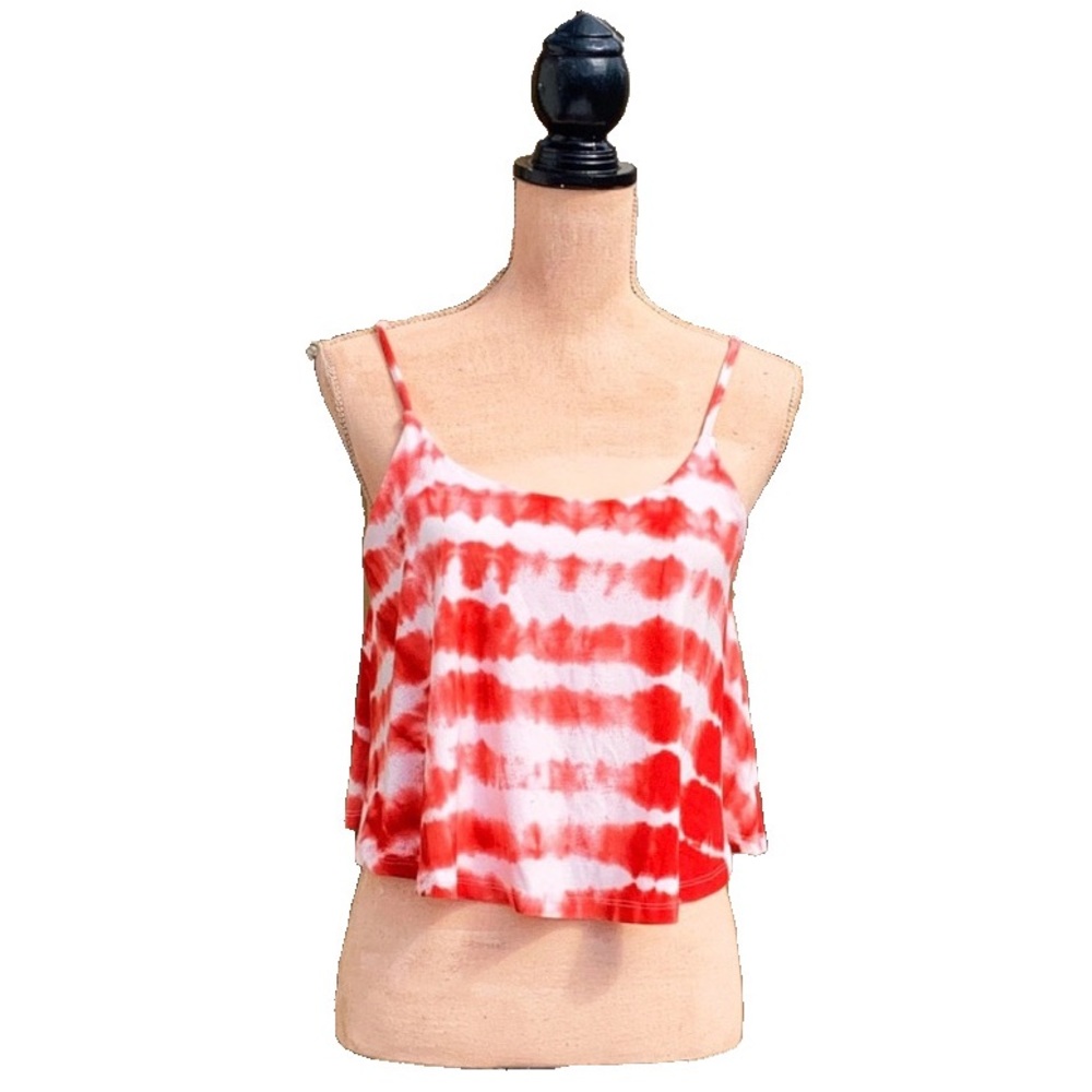 ☀️4/25 NWT Poof Tie-Dye Layered Cropped Tank